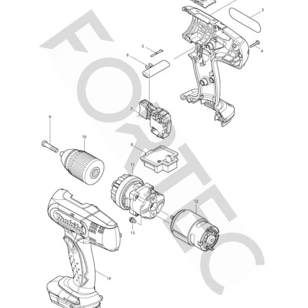 Makita DDF453SYE varuosad