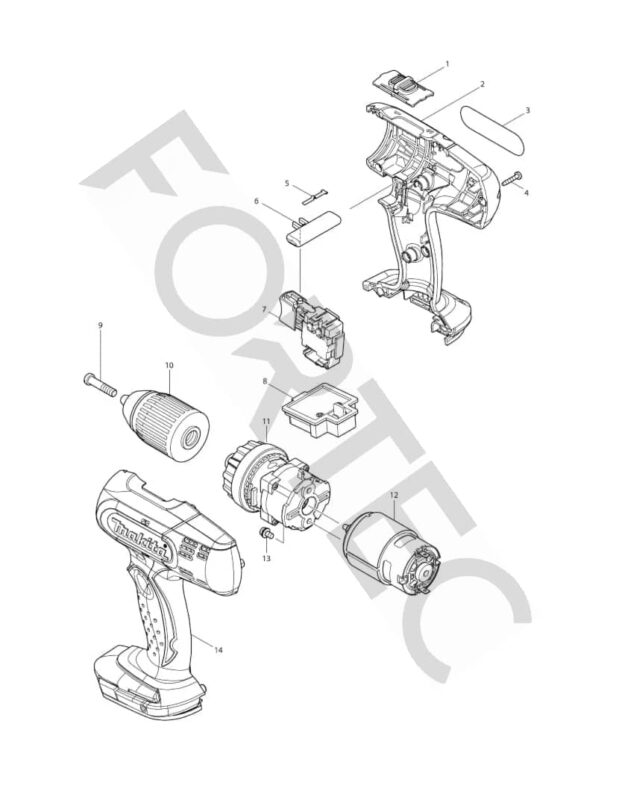 Makita DDF453SYE varuosad