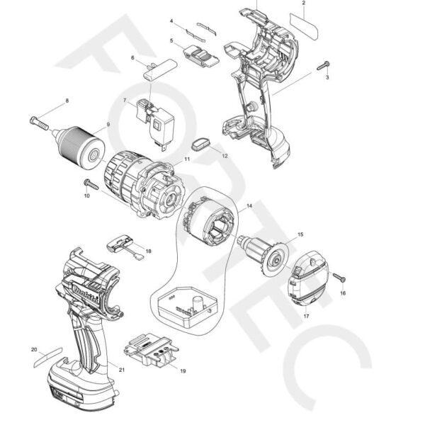 Makita DDF481 varuosad