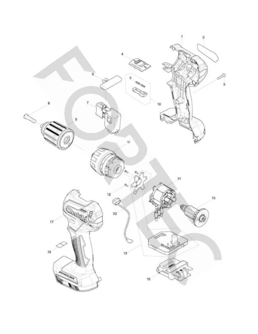 Makita DDF483Z varuosad
