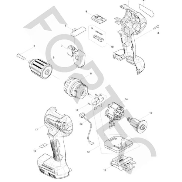 Makita DDF483Z varuosad