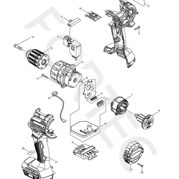 Makita DDF484Z varuosad