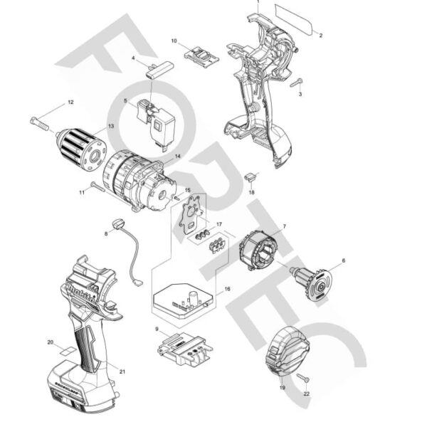 Makita DHP484Z varuosad