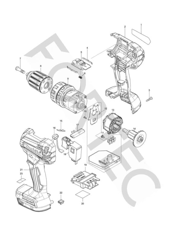 Makita DHP485Z varuosa