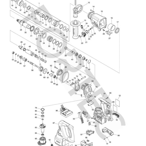Makita DHR243Z varuosad