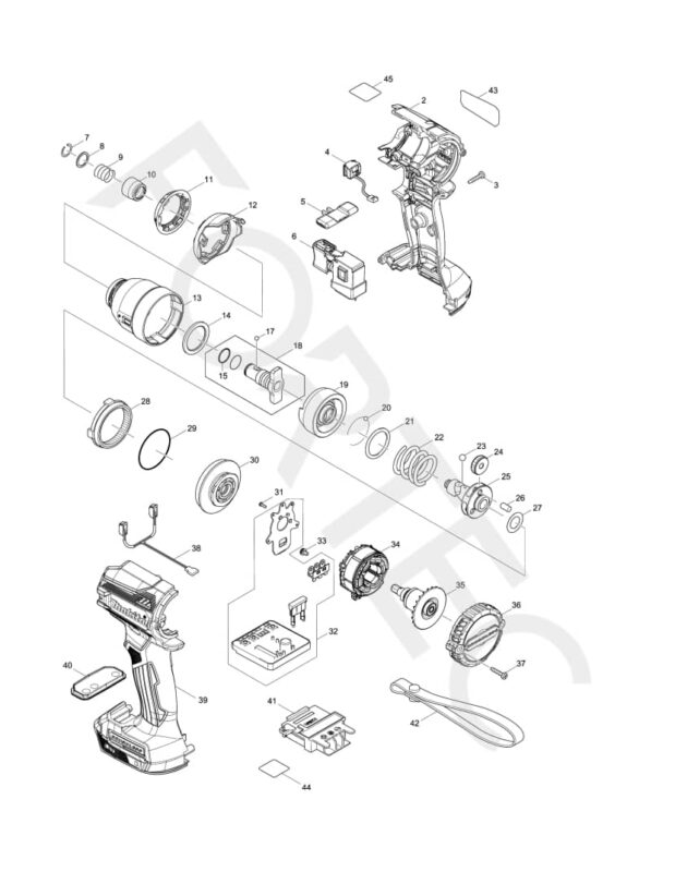 Makita DTD171ZJ varuosad