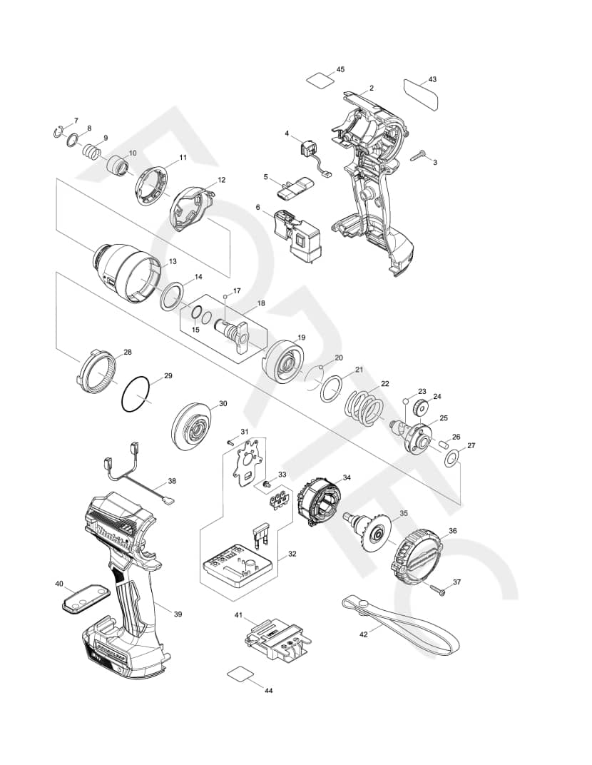 Makita DTD171 varuosad