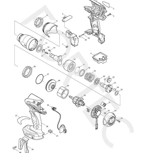 Makita DTW251Z varuosad