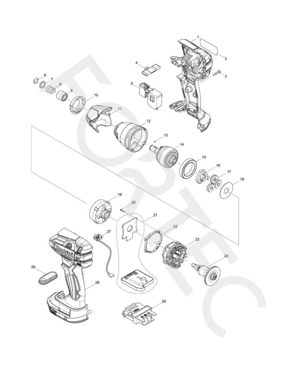 Makita DTS141 varuosad