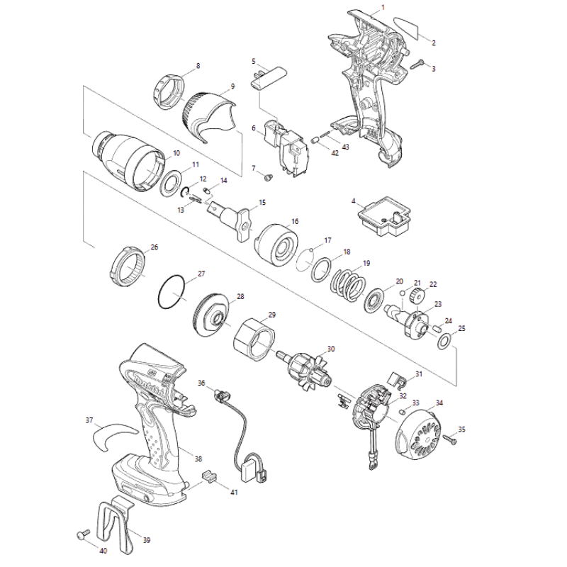 Makita DTW251Z varuosad
