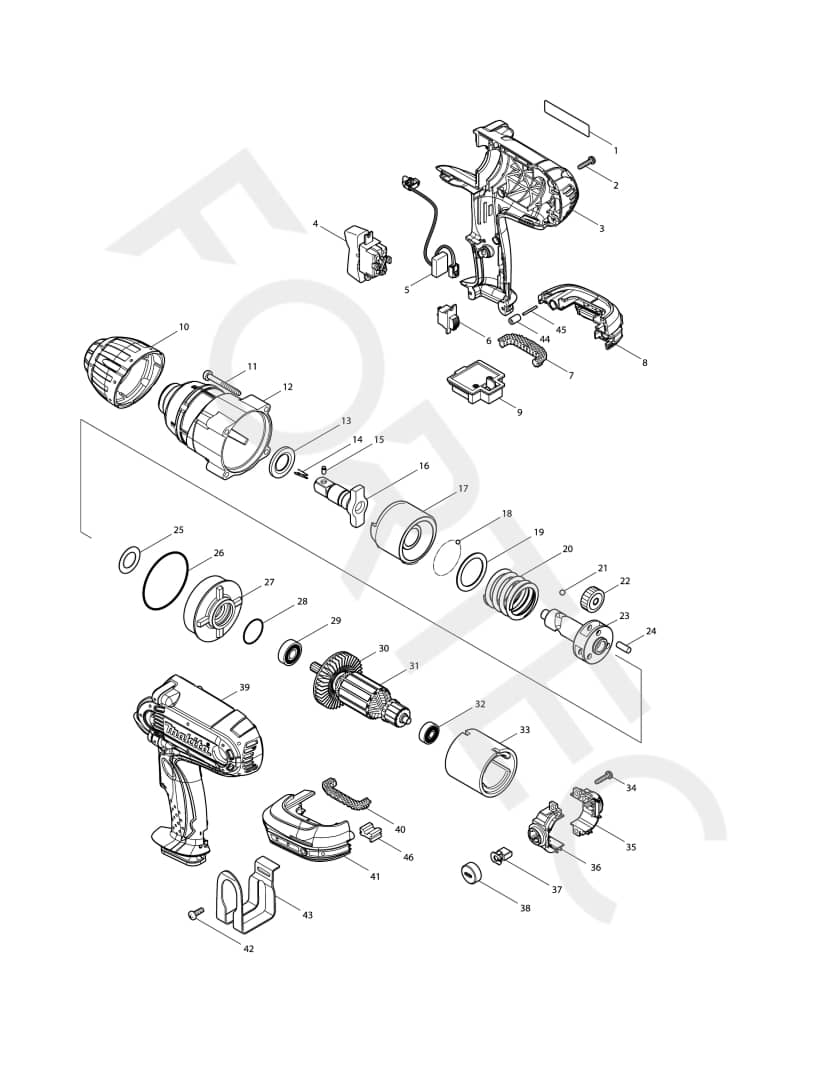 Makita DTW450Z varuosad