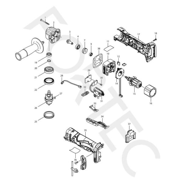 Makita DDA350Z varuosad