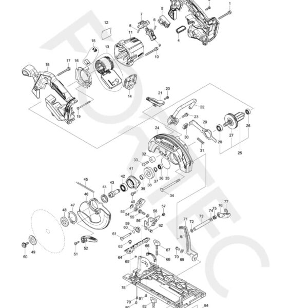 Makita DHS680Z varuosad (1)