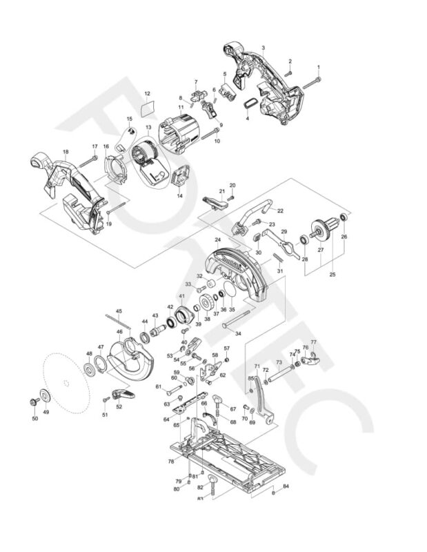 Makita DHS680Z varuosad (1)