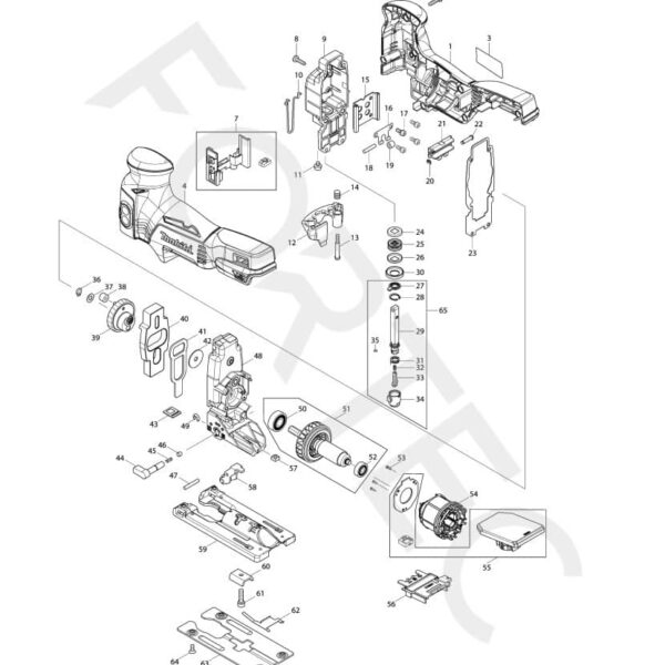 Makita DJV181Z varuosad