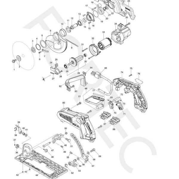 Makita DRS780Z varuosad