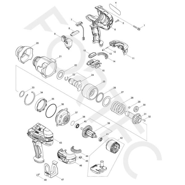 Makita DTW1001Z varuosad
