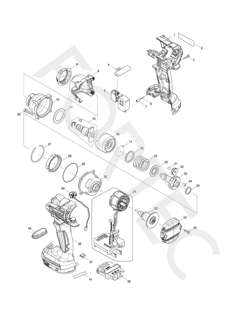 Makita DTW285Z varuosad