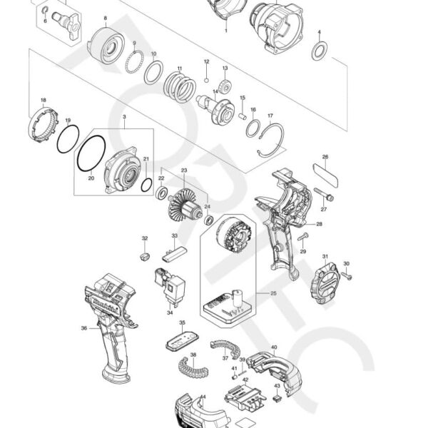 Makita DTW700Z varuosad