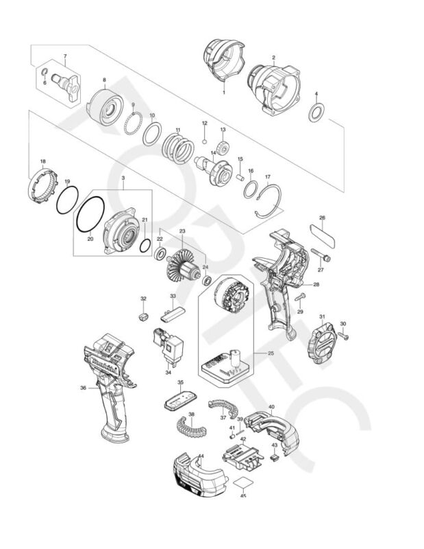 Makita DTW700Z varuosad