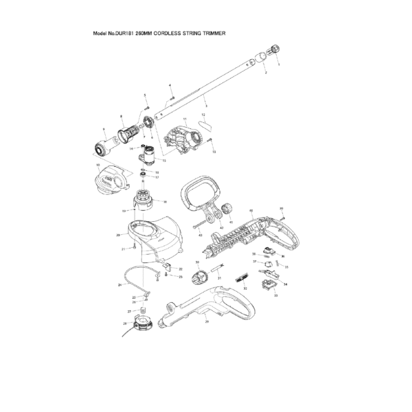 Makita DUR181 varuosad