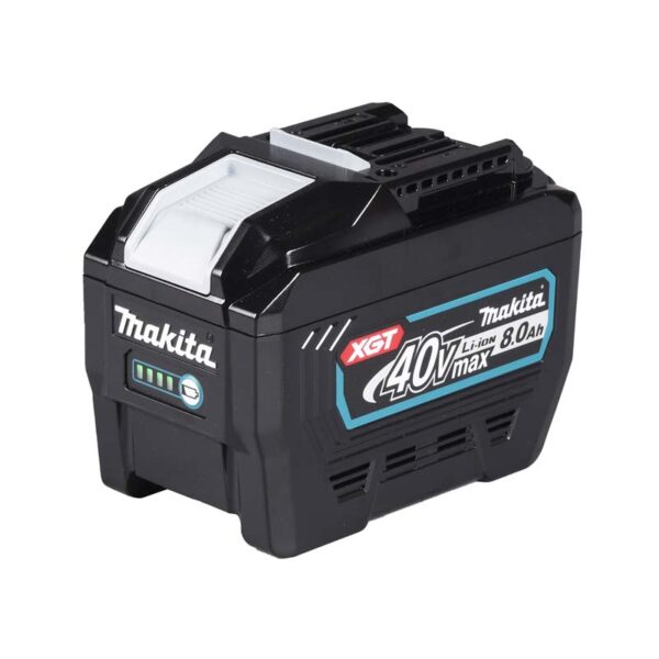 Makita aku 40V 8.0Ah BL4080F Laadimistaseme indikaatoriga 8,0 Ah Li-ion aku. Võimas 40Vmax ja 80Vmax aku sobib kasutamiseks Makita XGT® seeria tööriistadega. Ideaalne suure energiatarbimisega tööriistadele. Laadimisaeg kiirlaadijas 76 minutit.