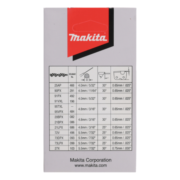 Saekett MAKITA 3/8" 1,1mm 30cm/12" 46H SC 90PX