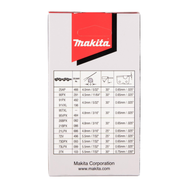 Saekett MAKITA 3/8" 1,3mm 25cm/10" 39H SC 91VXL
