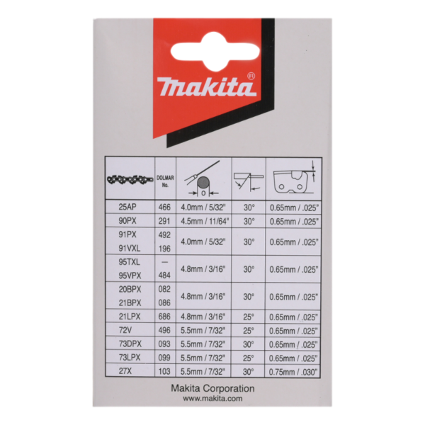 Saekett MAKITA 3/8" 1,3mm 35cm/14" 52H SC