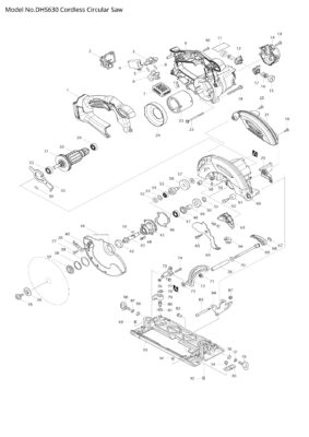 Makita DHS630 varuosade joonis