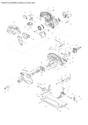 Makita DHS660 varuosade joonis