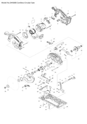 Makita DHS680 varuosade joonis