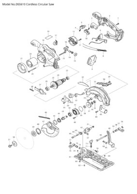Makita DSS610 varuosade joonis